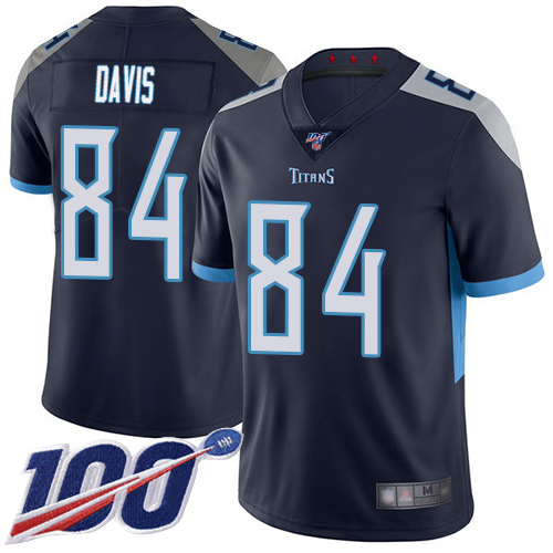 Tennessee Titans Limited Navy Blue Men Corey Davis Home Jersey NFL Football #84 100th Season Vapor Untouchable->tennessee titans->NFL Jersey